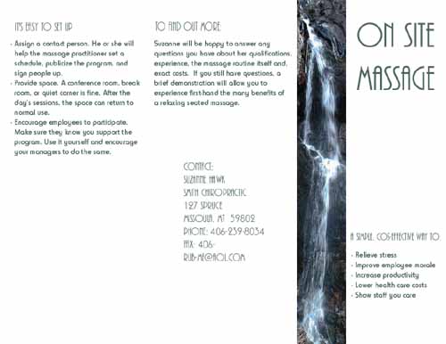 Massage Therapy Brochures Massage Therapy Brochures